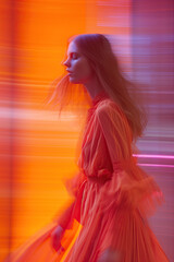 Fototapeta premium female model in motion