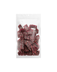 an image of a White Beef Jerky Package isolated on a white background