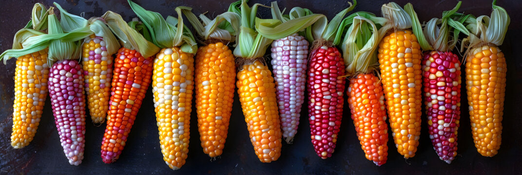  Flint corn 3d image,
Extreme closeup of indian corn stalks