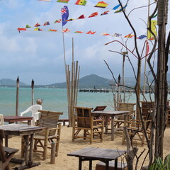 Bar on the beach on Ko Samui, Thailand on January 24th, 2024