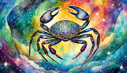 abstract background cancer zodiac crab