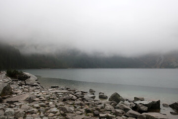 Morskie Oko, or Eye of the Sea, is the largest and fourth deepest lake in the Tatra Mountains in...