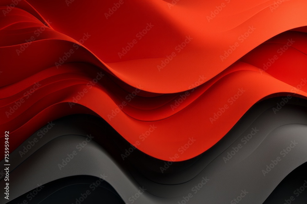 Poster a fiery red and gray background with sharp contrasts