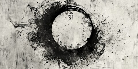 Black and white image of a circle, perfect for graphic design projects.
