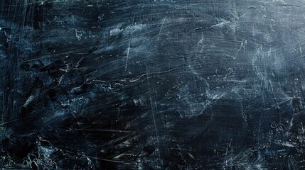 Close up of a black chalkboard with scratches, perfect for educational or business concepts. - obrazy, fototapety, plakaty