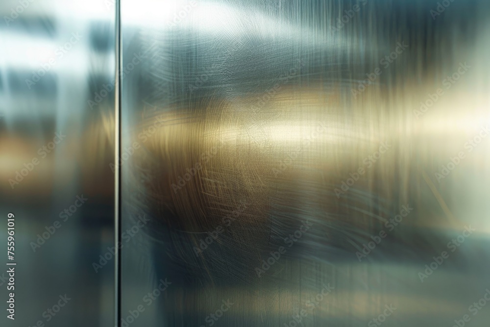 Poster close up of a glass door with a blurred background, suitable for various design projects.