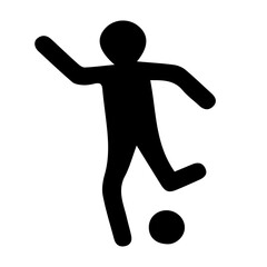 player hit soccer ball