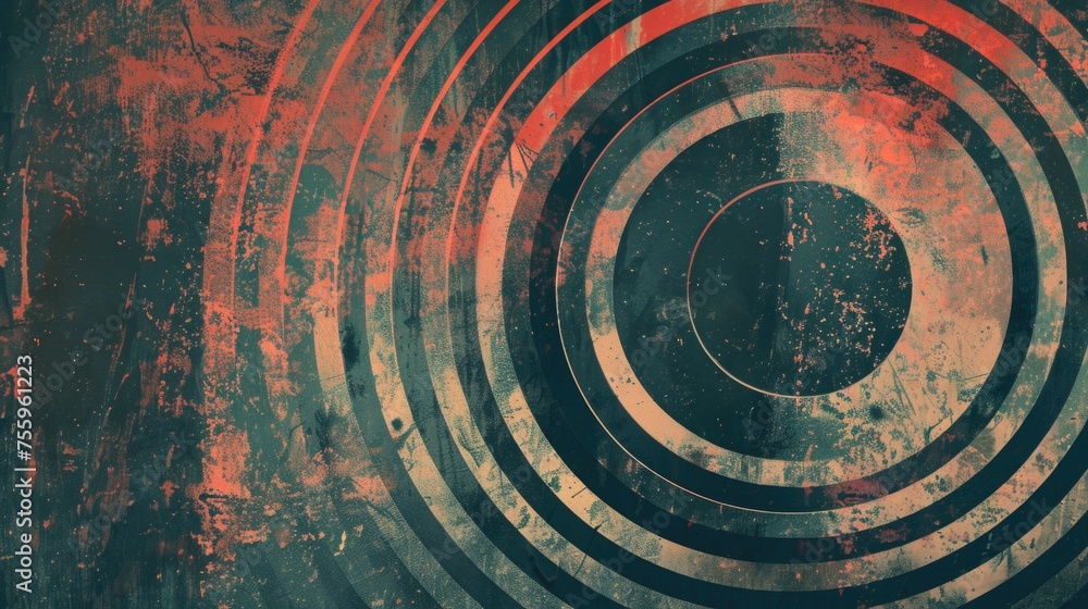 Poster Abstract red and black circular design background. Perfect for graphic design projects.