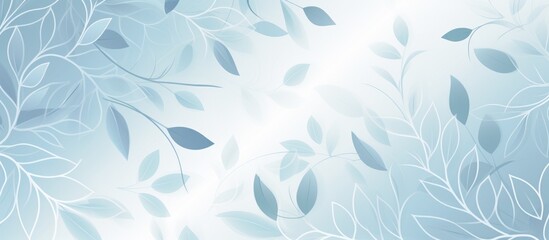 Fototapeta na wymiar Elegant light blue leafy pattern for business cards and websites.