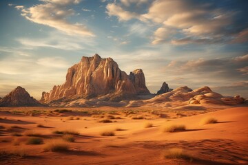 Naklejka premium The stark beauty of a rugged desert landscape