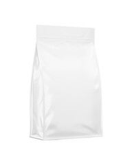 an image of a White Food Bag Mockup isolated on a white background