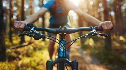 bike ride in the forest