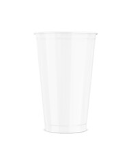 An image of a White Plastic Soda Cup isolated on a white background