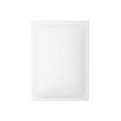 An image of white sachet a isolated on a white background