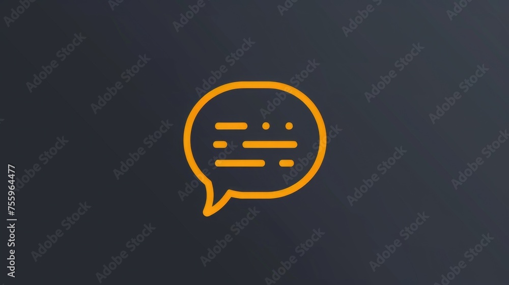 Poster A yellow speech bubble with a smiley face, perfect for adding text in designs.