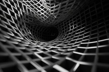 A dynamic photo of a 3D grid structure pulsating and evolving