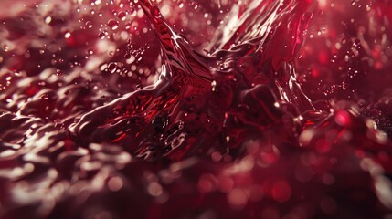 Red liquid being poured into a wine glass. Suitable for food and beverage concepts. - Powered by Adobe