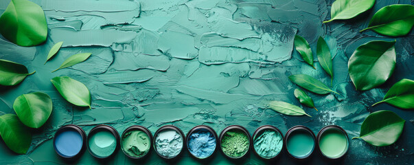 Marketing audit visuals in a green palette, symbolizing growth and eco-friendly business strategies.