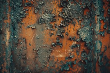 Detailed shot of a weathered metal surface, suitable for industrial backgrounds. - obrazy, fototapety, plakaty