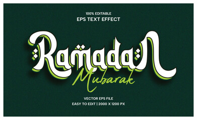 Ramadan Mubarak Text Effect