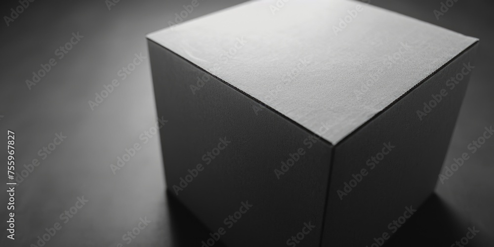 Poster a white box sitting on top of a table. suitable for various uses.