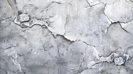 Fototapeta premium A black and white image of a cracked wall texture. Perfect for backgrounds or design projects.