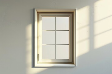 White room with window, ideal for interior design projects.
