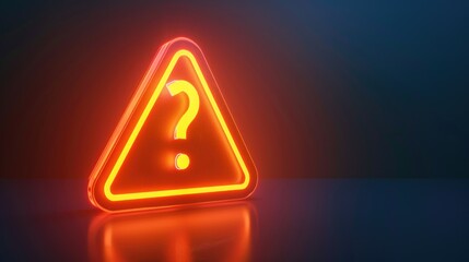 A neon sign with a question mark symbol. Suitable for various design projects.