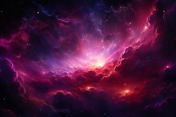 A cosmic phenomenon with vibrant colors of fuchsia and magenta