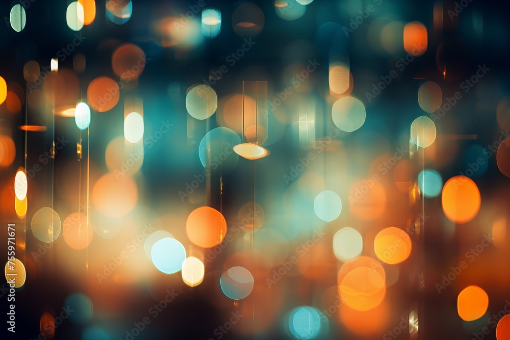 Poster blurred lights creating a bokeh effect
