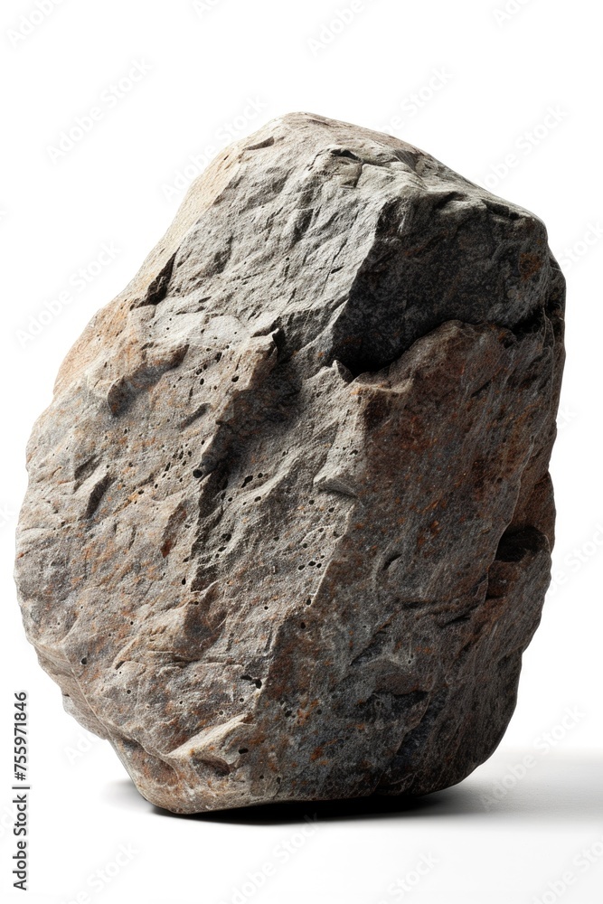 Aufkleber A large rock sitting on top of a white surface. Suitable for various design projects.