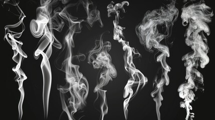 Black and white photo of smoke coming out of a pipe. Suitable for industrial concepts.