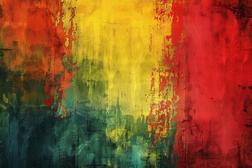 Abstract grunge background with yellow, red and green tones
