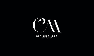 CM, MC, C, M, Abstract Letters Logo Monogram