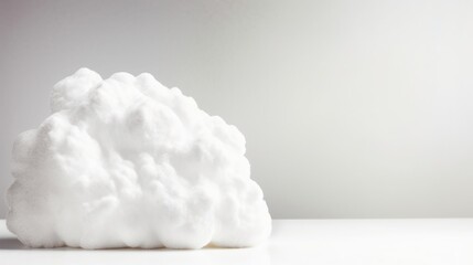 Ethereal White Cloud on a Pristine Surface