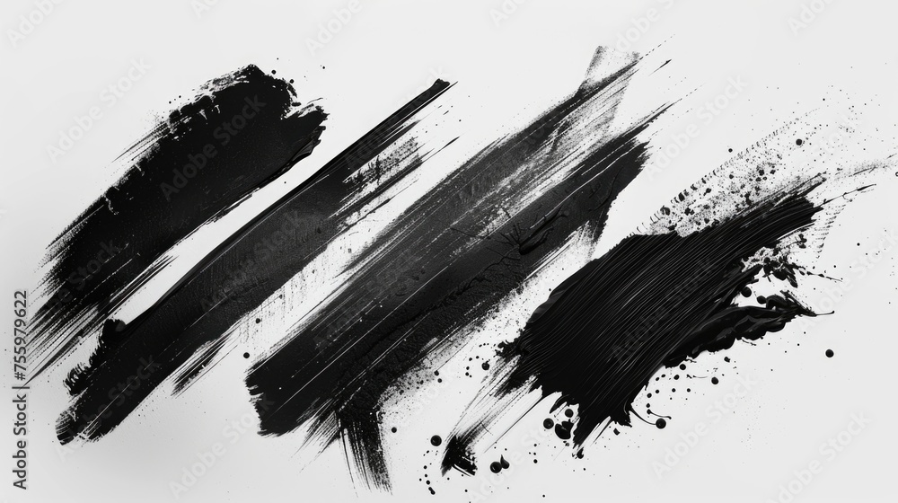 Aufkleber monochromatic image of artistic paint strokes, suitable for various design projects.