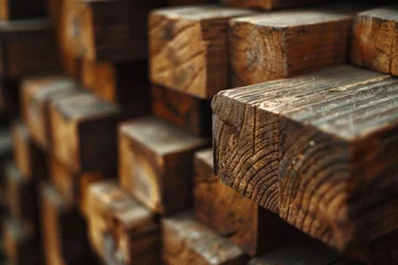  A detailed view of a stack of wood. Ideal for backgrounds and textures. © Fotograf