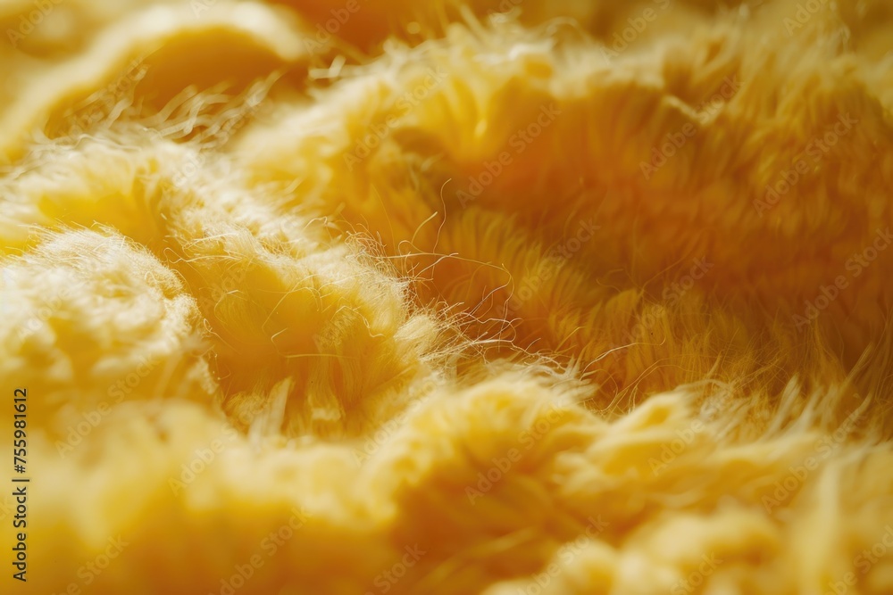 Poster A close up of a pile of yellow yarn. Ideal for crafting projects.