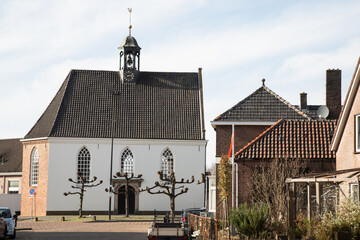 Monumental church from 1660 in the Dutch border town of Lobith.