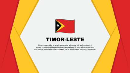 Timor Leste Flag Abstract Background Design Template. Timor Leste Independence Day Banner Cartoon Vector Illustration. Timor Leste Background
