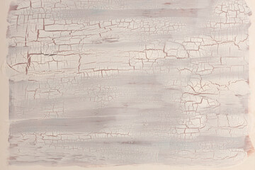 Craquelure scratch texture painting paper wall background. Beige and brown color.