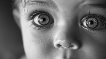 Close-up photo of a child's eyes, perfect for emotional concepts.