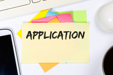 Application apply jobs, job working recruitment employees business concept on a desk - 755987896