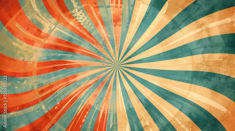 Poster a grungy background featuring a sunburst pattern. perfect for various design projects.