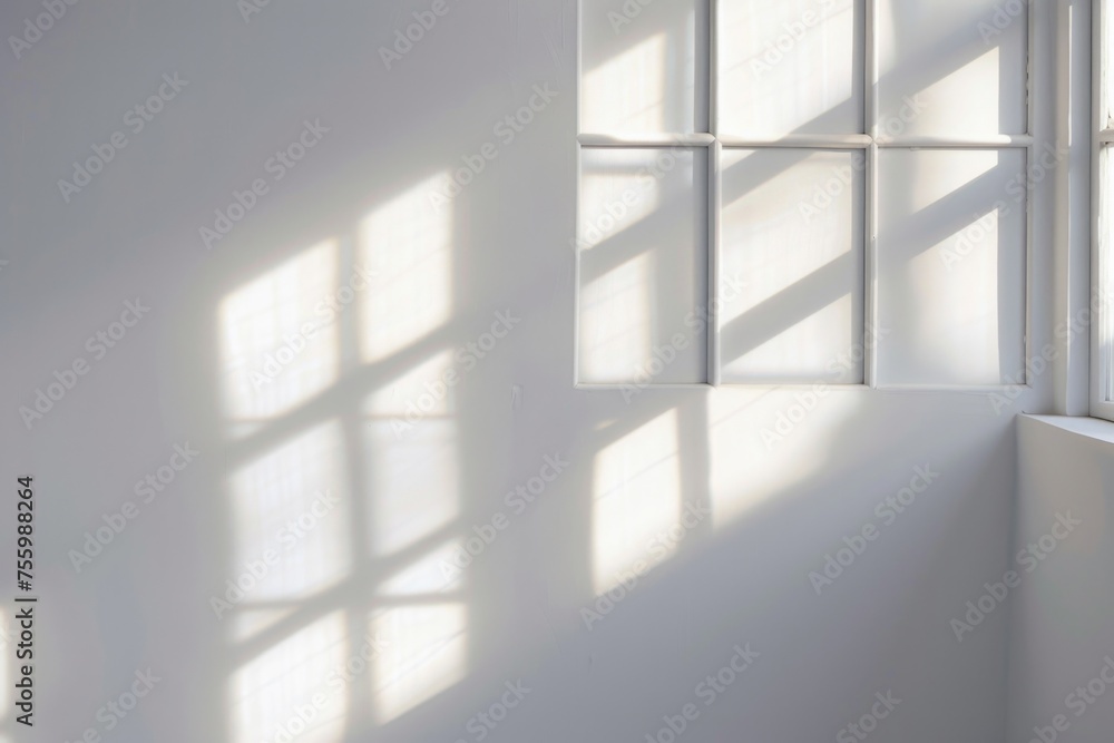 Poster simple room with a window, suitable for interior design projects.