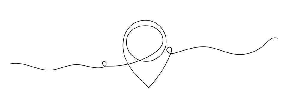 recommend clip art: map marker, location pin line art style vector with transparent background.