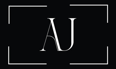 AU, UA, A, U, Abstract Letters Logo Monogram