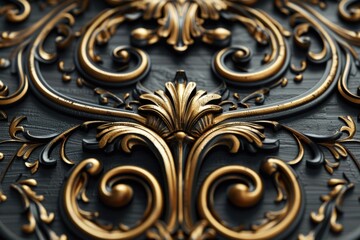 Detailed close up of a decorative design on a wall, suitable for interior design projects.