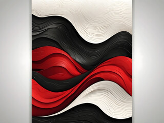 Grunge wavy corporate contrast red and black textural background. Vector abstract banner design sample design.