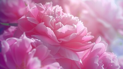 A close up of a bunch of pink flowers. Perfect for floral backgrounds.